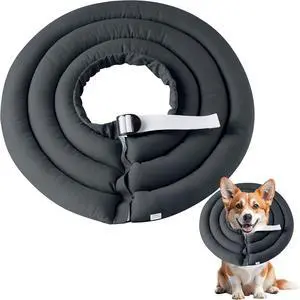 Soft Dog Cone Collar - Adjustable Recovery Cone for Medium Large Dogs After Surgery to Stop Licking, Waterproof Elizabethan Protective Neck Donut Collar Alternative for Pet (Grey, L) Soft Dog Cone Collar - Adjustable Recovery Cone for Medium Large Dogs After Surgery to Stop Licking, Waterproof Elizabethan Protective Neck Donut Collar Alternative for Pet (Grey, L)