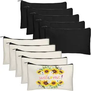 Legigo Blank Canvas Bags Zipper Pouch Makeup Bags Pencil Pouch Bulk | Multi-Purpose, Sturdy Canvas Pouch with Zipper, Cosmetic Travel Toiletry Bag for DIY Crafts, Gifts & Storage, 8.3 x 5 Inch Legigo Blank Canvas Bags Zipper Pouch Makeup Bags Pencil Pouch Bulk | Multi-Purpose, Sturdy Canvas Pouch with Zipper, Cosmetic Travel Toiletry Bag for DIY Crafts, Gifts & Storage, 8.3 x 5 Inch