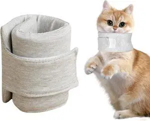 Cat Neck Brace, Breathable & Adjustable Cone Collar After Surgery Recovery Anti-Scratch Anti-Lick Protection, Suitable for Neck Circumference 6.3-8.6 Inch Small Dogs Puppies Kittens (Grey, XS) Cat Neck Brace, Breathable & Adjustable Cone Collar After Surgery Recovery Anti-Scratch Anti-Lick Protection, Suitable for Neck Circumference 6.3-8.6 Inch Small Dogs Puppies Kittens (Grey, XS)