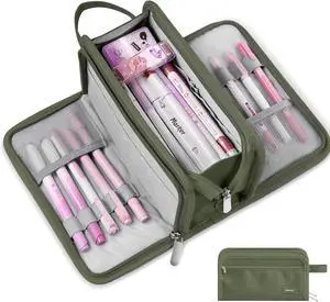 Sooez Large Pencil Case, Pencil Pouch, Pencil Bag, Pencil Box, Army Green | Ample Storage, Durable Canvas, Smooth Zippers, Portable Handle, Cute Stationery Organizer, Makeup Bag, School Supplies, Boys Sooez Large Pencil Case, Pencil Pouch, Pencil Bag, Pencil Box, Army Green | Ample Storage, Durable Canvas, Smooth Zippers, Portable Handle, Cute Stationery Organizer, Makeup Bag, School Supplies, Boys