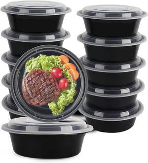 WGCC Meal Prep Containers with Lids - 10Pack 32oz Meal Prep Bowls, Disposable Food Prep Containers, Round To Go Containers with Lids, BPA-Free, Freezer & Dishwasher Safe WGCC Meal Prep Containers with Lids - 10Pack 32oz Meal Prep Bowls, Disposable Food Prep Containers, Round To Go Containers with Lids, BPA-Free, Freezer & Dishwasher Safe