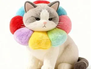 Soft Fabric Cat Cone, Post-Surgery Protective Cat Recovery Collar | Flexible cone shape, no block pet sight & eating Soft Fabric Cat Cone, Post-Surgery Protective Cat Recovery Collar | Flexible cone shape, no block pet sight & eating