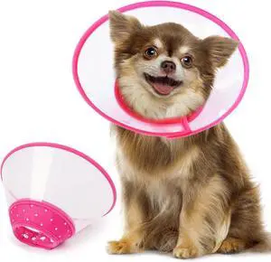 Vivifying Pet Cone for Cats and Small Dogs, 3 Size of Adjustable 5.7-8in Lightweight Recovery Elizabethan Collar for Cats, Puppies and Mini Dogs (Pink) Vivifying Pet Cone for Cats and Small Dogs, 3 Size of Adjustable 5.7-8in Lightweight Recovery Elizabethan Collar for Cats, Puppies and Mini Dogs (Pink)