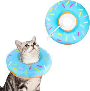 Cat Donut Collar, Soft Cute Kitten Collar Adjustable Kitten Recovery Cone After Surgery to Stop Licking Lightweight Easy to Clean Neck Elizabethan Cone for Cat Dog Pet (Size M) Cat Donut Collar, Soft Cute Kitten Collar Adjustable Kitten Recovery Cone After Surgery to Stop Licking Lightweight Easy to Clean Neck Elizabethan Cone for Cat Dog Pet (Size M)