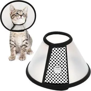 Depets Adjustable Recovery Pet Cone E-Collar for Cats Kittens Rabbits, Plastic Elizabeth Protective Collar Wound Healing Practical Neck Cover, Neck Girth 6.1 in Depets Adjustable Recovery Pet Cone E-Collar for Cats Kittens Rabbits, Plastic Elizabeth Protective Collar Wound Healing Practical Neck Cover, Neck Girth 6.1 in