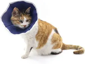 Soft Cat Recovery Collar Cat Cone E Collar Nonwoven Fabric Elizabethan Collar Loops-Protective Wound Healing Specially Designed for Cats and Puppies - Easy to Eat and Drink (S) Soft Cat Recovery Collar Cat Cone E Collar Nonwoven Fabric Elizabethan Collar Loops-Protective Wound Healing Specially Designed for Cats and Puppies - Easy to Eat and Drink (S)