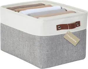 DECOMOMO Storage Bins, Large Fabric Storage Baskets for Shelves 1 Pack | 15 x 11 x 9.5 inches Decorative Linen Closet Organizers (Grey & White) DECOMOMO Storage Bins, Large Fabric Storage Baskets for Shelves 1 Pack | 15 x 11 x 9.5 inches Decorative Linen Closet Organizers (Grey & White)
