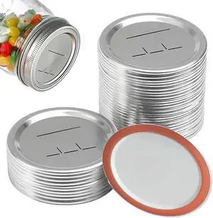 24-Pack 70 MM Regular Mouth Canning Jar Lids - Food Grade Metal Mason Jar Lids, Airtight Leak-Proof Seal Lids Regular Mouth, Fits Ball and Kerr Jars for Home Canning 24-Pack 70 MM Regular Mouth Canning Jar Lids - Food Grade Metal Mason Jar Lids, Airtight Leak-Proof Seal Lids Regular Mouth, Fits Ball and Kerr Jars for Home Canning