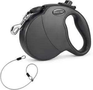 13FT Retractable Dog Leash for Small Dogs up to 22lbs with Chew Proof Steel Wire Extender, Lightweight, Durable & Safe Walking Solution Black S 13FT Retractable Dog Leash for Small Dogs up to 22lbs with Chew Proof Steel Wire Extender, Lightweight, Durable & Safe Walking Solution Black S