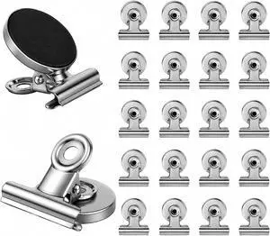 20 Pack Heavy Duty Magnetic Clips for Refrigerator and Whiteboard, Strong Fridge Magnets for Office, School, Locker, Home, and Teaching 20 Pack Heavy Duty Magnetic Clips for Refrigerator and Whiteboard, Strong Fridge Magnets for Office, School, Locker, Home, and Teaching