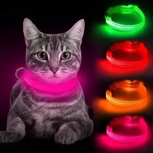 BSEEN Light Up Dog Collar for Puppies & Cats (Pink) | Reflective Glow in the Dark Rechargeable Adjustable Flashing Illuminous Safety Dog Lights for Night Walking BSEEN Light Up Dog Collar for Puppies & Cats (Pink) | Reflective Glow in the Dark Rechargeable Adjustable Flashing Illuminous Safety Dog Lights for Night Walking