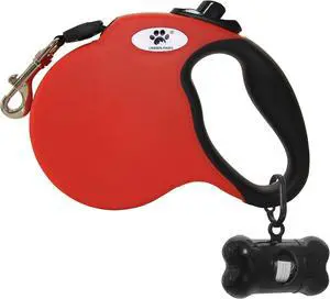 13 ft Retractable Dog Leash for Large Dogs up to 26 lbs,Tangle-Free Nylon Tape,Red S 13 ft Retractable Dog Leash for Large Dogs up to 26 lbs,Tangle-Free Nylon Tape,Red S
