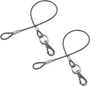 Chew Proof Dog Leash - 2Pack Metal Cable Lead,No Tangle Multiple Dog Leashes for Small and Medium Dogs- Heavy Duty Leash Extender for Collars & Harnesses(2 Pack Black, 20in/50cm) Chew Proof Dog Leash - 2Pack Metal Cable Lead,No Tangle Multiple Dog Leashes for Small and Medium Dogs- Heavy Duty Leash Extender for Collars & Harnesses(2 Pack Black, 20in/50cm)