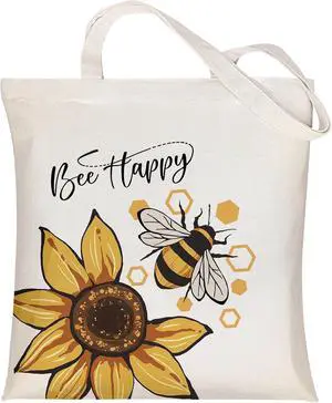 Louise Maelys Sunflower Canvas Tote Bag For Women with Inner Zipper Pocket | 15" x 16", Lightweight, Eco-Friendly, Reusable Grocery Bags, Shopping Bags for Groceries, School, Market, Travel Louise Maelys Sunflower Canvas Tote Bag For Women with Inner Zipper Pocket | 15" x 16", Lightweight, Eco-Friendly, Reusable Grocery Bags, Shopping Bags for Groceries, School, Market, Travel