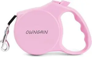 Pink Retractable Dog Leash,Strong Nylon Tape-One-Handed One Button Lock for Puppy, Cat, Pet Walking and Training,16ft Dog Walking Leash with 360°Tangle-Free Design,Anti-Slip Handle (Pink -Small) Pink Retractable Dog Leash,Strong Nylon Tape-One-Handed One Button Lock for Puppy, Cat, Pet Walking and Training,16ft Dog Walking Leash with 360°Tangle-Free Design,Anti-Slip Handle (Pink -Small)