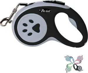 5M/16FT Retractable Dog Leash for Small Medium Dog, Black | Strong Nylon Tape, 360 Tangle-Free, One-Handed Brake, Pause, Lock, Fit for Dog Under 15 kg/33 lbs, Exquisite Package 5M/16FT Retractable Dog Leash for Small Medium Dog, Black | Strong Nylon Tape, 360 Tangle-Free, One-Handed Brake, Pause, Lock, Fit for Dog Under 15 kg/33 lbs, Exquisite Package