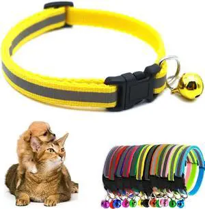 Yellow XS Dog Collar Girl with Bell Reflective Kitten Cat Collars XSmall | Soft Adjustable Buckle for XXS X-Small Extra Small Puppy Tiny Little Boy Pets Female Male Kitten Yorkie Chihuahua Teacup Yellow XS Dog Collar Girl with Bell Reflective Kitten Cat Collars XSmall | Soft Adjustable Buckle for XXS X-Small Extra Small Puppy Tiny Little Boy Pets Female Male Kitten Yorkie Chihuahua Teacup