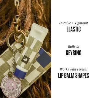 Thread Wallets Elastic Chapstick and Lip Gloss Holder Keychain Thread Wallets Elastic Chapstick and Lip Gloss Holder Keychain