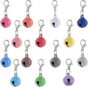 Xthrotsenk 14 Pack Bells for Cat Dog Collars Charms Colourful Pet Small Bells with Clasps Cat and Dog Round Bell Pet Collar Accessories for Collars Xthrotsenk 14 Pack Bells for Cat Dog Collars Charms Colourful Pet Small Bells with Clasps Cat and Dog Round Bell Pet Collar Accessories for Collars