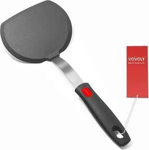 Silicone Pancake Spatula Turner with Lengthened Handle, Heat Resistant Cooking Spatulas for Nonstick Cookware, Large Flexible Kitchen Utensils BPA Free Rubber Flipper for Egg, Pancake, Fish, Burger Silicone Pancake Spatula Turner with Lengthened Handle, Heat Resistant Cooking Spatulas for Nonstick Cookware, Large Flexible Kitchen Utensils BPA Free Rubber Flipper for Egg, Pancake, Fish, Burger