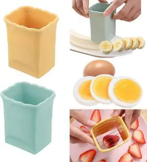2 Pack Cup Slicers Egg, Banana, Strawberry Cutter for Salad 2 Pack Cup Slicers Egg, Banana, Strawberry Cutter for Salad