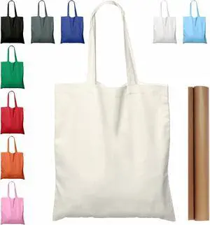 NPBAG 2 | 5 | 15 | 25 | 50 Pack 15'' X 16'' Natural Cotton Tote Bags, Lightweight Blank Bulk Cloth bags with 1pc of PTFE Teflon Sheet (2-Pack) NPBAG 2 | 5 | 15 | 25 | 50 Pack 15'' X 16'' Natural Cotton Tote Bags, Lightweight Blank Bulk Cloth bags with 1pc of PTFE Teflon Sheet (2-Pack)