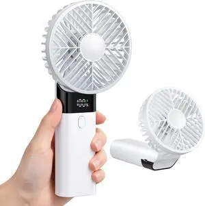 HAWANA Handheld Fan Rechargeable, Portable Mini Fan with 3000mAh Battery, Up to 10H Runtime, 180° Foldable Personal Fan, USB Travel Fan for Pocket, Office, Bedroom, Camping HAWANA Handheld Fan Rechargeable, Portable Mini Fan with 3000mAh Battery, Up to 10H Runtime, 180° Foldable Personal Fan, USB Travel Fan for Pocket, Office, Bedroom, Camping