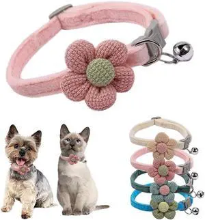 XXS Dog Collar with Bell,Pink Flower Cat Collar with Bells Suede Girl Cute Fancy Puppy Collar with Bells for XXS XS Tiny Little Kitten Pet Female Dogs,Neck 8-12 Inch XXS Dog Collar with Bell,Pink Flower Cat Collar with Bells Suede Girl Cute Fancy Puppy Collar with Bells for XXS XS Tiny Little Kitten Pet Female Dogs,Neck 8-12 Inch
