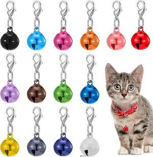 14 Pack Cat Bells for Collar, Cat Bells with Keychain, Loud & Lightweight for Puppy, Kitten & Small Pets 14 Pack Cat Bells for Collar, Cat Bells with Keychain, Loud & Lightweight for Puppy, Kitten & Small Pets