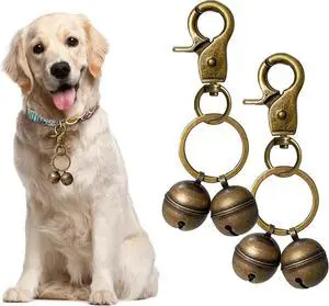Cat & Dog Collar Bell, Pack of 2, Extra Loud Dog Bell for Pet Tracking & Saving Wildlife, Birds, Durable Iron Split Ring & Lobster Bell Clip Cat & Dog Collar Bell, Pack of 2, Extra Loud Dog Bell for Pet Tracking & Saving Wildlife, Birds, Durable Iron Split Ring & Lobster Bell Clip