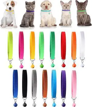 Mozeat Lens 15 Pcs Puppy Collars for Litter, Assorted Colors, Adjustable Whelping Collars with Bell, Soft Puppy ID Collars for Newborn Dog Kittens, 7.87 Inch Mozeat Lens 15 Pcs Puppy Collars for Litter, Assorted Colors, Adjustable Whelping Collars with Bell, Soft Puppy ID Collars for Newborn Dog Kittens, 7.87 Inch