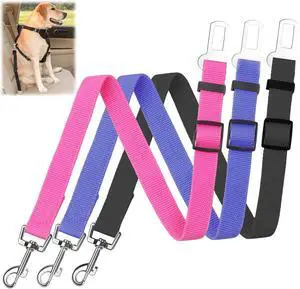 BLMHTWO Dog Seat Belt, 3PCS Adjustable Dog Car Harness Dog Seatbelt Durable Nylon Retractable Pet Seat Belt Dog Accessories Leash Leads Car Vehicle Seatbelt for Dogs Cats and Pets BLMHTWO Dog Seat Belt, 3PCS Adjustable Dog Car Harness Dog Seatbelt Durable Nylon Retractable Pet Seat Belt Dog Accessories Leash Leads Car Vehicle Seatbelt for Dogs Cats and Pets