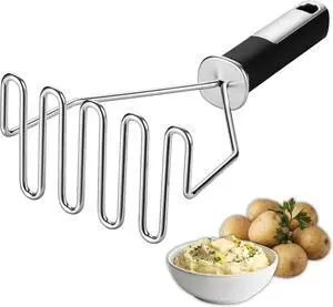 Spring Chef Stainless Steel Potato Masher, Heavy Duty Mashed Potato Smasher | Fruit & Food Smasher For Avocado, Banana, Eggs - Bean Smasher Tool - Durable Metal Mashing Kitchen Tool, Dishwasher Safe Spring Chef Stainless Steel Potato Masher, Heavy Duty Mashed Potato Smasher | Fruit & Food Smasher For Avocado, Banana, Eggs - Bean Smasher Tool - Durable Metal Mashing Kitchen Tool, Dishwasher Safe