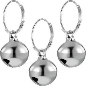 3 Pack Silver Dog Collar Bell, Pet Bells for Dog Cat Metal Puppy Hanging Ring Bells with Ring Stainless Steel Anti-Lost Training Bell, Collar LoudBell for Cat Collars Pet Pendant Accessories 1/2-In 3 Pack Silver Dog Collar Bell, Pet Bells for Dog Cat Metal Puppy Hanging Ring Bells with Ring Stainless Steel Anti-Lost Training Bell, Collar LoudBell for Cat Collars Pet Pendant Accessories 1/2-In