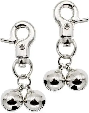 Bells for Dog Collars - 2 Pack Stainless Steel Bell Necklace for Dogs & Cat - Pet Pendant Accessories Training Collar Charm with Heavy Duty Snap Clips, Silver Christmas Gift Bells for Dog Collars - 2 Pack Stainless Steel Bell Necklace for Dogs & Cat - Pet Pendant Accessories Training Collar Charm with Heavy Duty Snap Clips, Silver Christmas Gift
