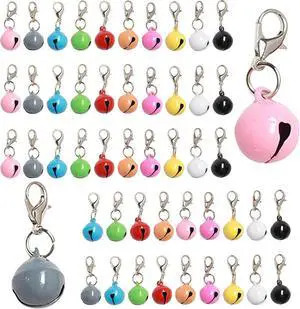 Jaczora 50 PACK Pet Bells for Cat Dog, Round Bell with Loud Crisp Sound Multicolor Cat Dog Collar Charm Pet Pendant Accessories Jingle Bell for Christmas Decoration Jaczora 50 PACK Pet Bells for Cat Dog, Round Bell with Loud Crisp Sound Multicolor Cat Dog Collar Charm Pet Pendant Accessories Jingle Bell for Christmas Decoration