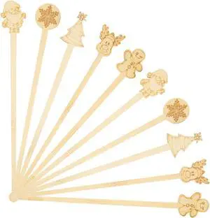 50PCS Bamboo Coffee Stirrers, 7 inch Biodegradable Disposable Christmas Coffee stirrers for Coffee Milk Christmas New Year Office Hot Chocolate Bar Supplies 50PCS Bamboo Coffee Stirrers, 7 inch Biodegradable Disposable Christmas Coffee stirrers for Coffee Milk Christmas New Year Office Hot Chocolate Bar Supplies