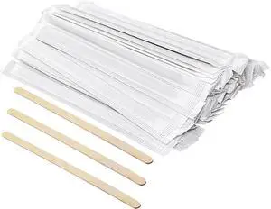 Wooden Coffee Stirrers Individually Wrapped - 5.5 Inch Stir Sticks for Coffee Bar | Round End Splinter-Free, Disposable Drink Stirrers for Coffee, Hot Cocoa, Tea, Cocktails Wooden Coffee Stirrers Individually Wrapped - 5.5 Inch Stir Sticks for Coffee Bar | Round End Splinter-Free, Disposable Drink Stirrers for Coffee, Hot Cocoa, Tea, Cocktails