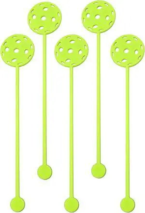 Tennis & Pickleball Stirrer Sticks 5-Pack Sports Drink Stirrers for Cocktails & Coffee Reusable Party Barware for Tennis or Pickleball Lovers (Pickleball) Tennis & Pickleball Stirrer Sticks 5-Pack Sports Drink Stirrers for Cocktails & Coffee Reusable Party Barware for Tennis or Pickleball Lovers (Pickleball)