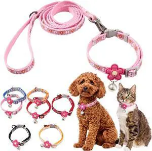 Dog Collar with Bell, Pink Girl Puppy Leash Nylon Small Dog Collars Bell | Leash for Small Dogs, Kitten Collar Adjustable For XXS XS S Tiny Little Puppies Animals Dog Collar with Bell, Pink Girl Puppy Leash Nylon Small Dog Collars Bell | Leash for Small Dogs, Kitten Collar Adjustable For XXS XS S Tiny Little Puppies Animals