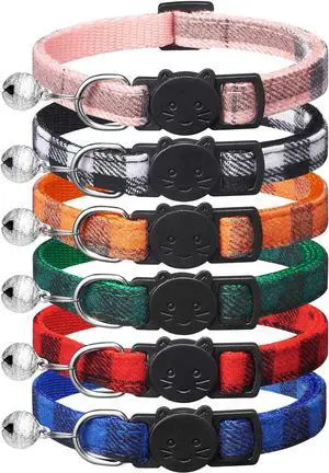 6 Pack Classic Plaid Cat Collars with Bells - Breakaway Kitten Collar and Adjustable 6-9 in,Cute Kitty Collar for Girl Boy Cats,Pet Gifts,Accessories,Supplies,Stuff 6 Pack Classic Plaid Cat Collars with Bells - Breakaway Kitten Collar and Adjustable 6-9 in,Cute Kitty Collar for Girl Boy Cats,Pet Gifts,Accessories,Supplies,Stuff