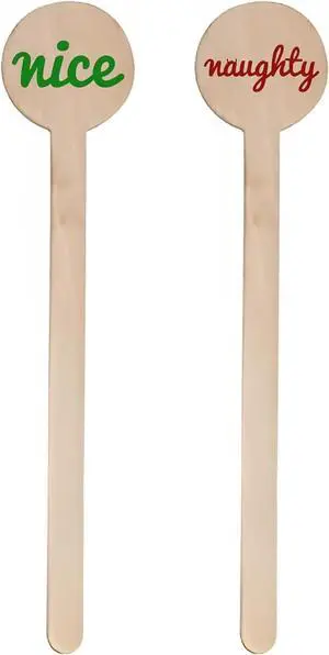 Perfect Stix - Cocktail 6 R- Naughty Nice-50 6" Wooden Cocktail/Drink Stirrers with Naughty or Nice Pack of 50ct Perfect Stix - Cocktail 6 R- Naughty Nice-50 6" Wooden Cocktail/Drink Stirrers with Naughty or Nice Pack of 50ct
