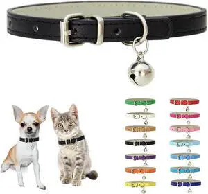Black Bell Collar for Small Dogs S Dog Collar Bell Puppy Cat Bell Collars | Black S Dog Collar with Bell Puppy Collars Cat Dog Bell Collar Tiny Little Girl Female XS XSmall X-Small Pets Black Bell Collar for Small Dogs S Dog Collar Bell Puppy Cat Bell Collars | Black S Dog Collar with Bell Puppy Collars Cat Dog Bell Collar Tiny Little Girl Female XS XSmall X-Small Pets