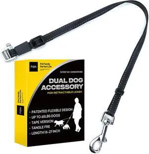 Fida Dual Dog Walking Accessories for Retractable Leash | Patented Roller Design, No Tangle Reflective Leash, Adjustable for Small & Medium Dogs (Up to 65lbs) Fida Dual Dog Walking Accessories for Retractable Leash | Patented Roller Design, No Tangle Reflective Leash, Adjustable for Small & Medium Dogs (Up to 65lbs)