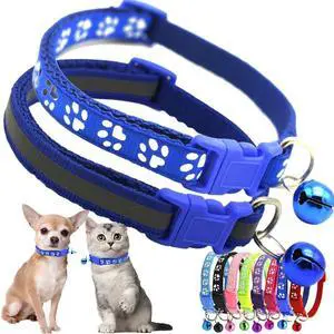 Blue Puppy Collar with Bell, 2-Pack Extra Small Dog Collar with Bells Reflective Kitten Cat Collars Adjustable Buckle for Tiny Little XS XSmall Breed Pets Boys Girls Male Female Chihuahua, X-Small Blue Puppy Collar with Bell, 2-Pack Extra Small Dog Collar with Bells Reflective Kitten Cat Collars Adjustable Buckle for Tiny Little XS XSmall Breed Pets Boys Girls Male Female Chihuahua, X-Small