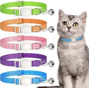 5 Pack Reflective-Breakaway Cat Collars with Bells,Adjustable Small Cat Collar,Ideal for Girl Cats Male Cats Kittens Puppies,Pet Supplies Stuff Accessories 7.9" - 13" (5 Bright Colors) 5 Pack Reflective-Breakaway Cat Collars with Bells,Adjustable Small Cat Collar,Ideal for Girl Cats Male Cats Kittens Puppies,Pet Supplies Stuff Accessories 7.9" - 13" (5 Bright Colors)