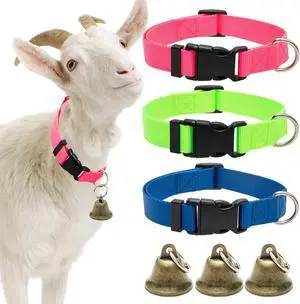 3 Pack Goat Collars with Loud Bells, Anti-Lost Grazing Pet Collar | Adjustable Collar & Copper Bells Small Farm Animals Accessories for Livestock, Sheep, Calf (13.8"-20.9") 3 Pack Goat Collars with Loud Bells, Anti-Lost Grazing Pet Collar | Adjustable Collar & Copper Bells Small Farm Animals Accessories for Livestock, Sheep, Calf (13.8"-20.9")