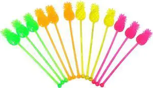 Honbay 12PCS Fun Swizzle Sticks Tropical Pineapple Shaped Cocktail Ice Drink Stirrers Honbay 12PCS Fun Swizzle Sticks Tropical Pineapple Shaped Cocktail Ice Drink Stirrers
