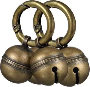 Dog Bells for Pet Tracking, 4 Extra Loud Dog & Cat Bells for Collar | copper bells with quick clips, quick lock-in Dog Bells for Pet Tracking, 4 Extra Loud Dog & Cat Bells for Collar | copper bells with quick clips, quick lock-in