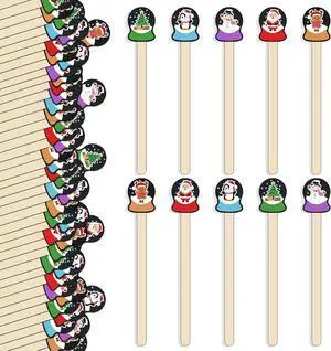 100 Pcs Christmas Coffee Stirrers Wood Cocktail Coffee Stir Sticks Disposable Drink Stirrers for Stirring Hot Chocolate Milkshake Restaurant Home Office Party Supplies 100 Pcs Christmas Coffee Stirrers Wood Cocktail Coffee Stir Sticks Disposable Drink Stirrers for Stirring Hot Chocolate Milkshake Restaurant Home Office Party Supplies
